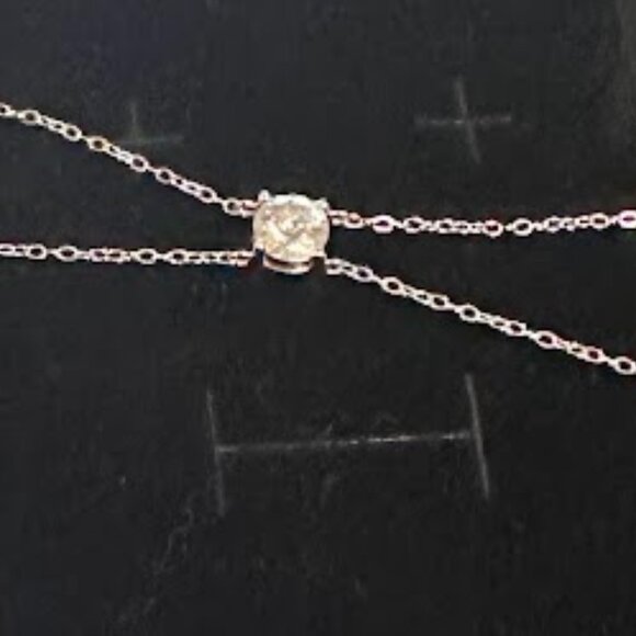 Moissanite 2 Carat Round Pendant Double Strand Bracelet 925 Sterling Silver NWT - Picture 11 of 16